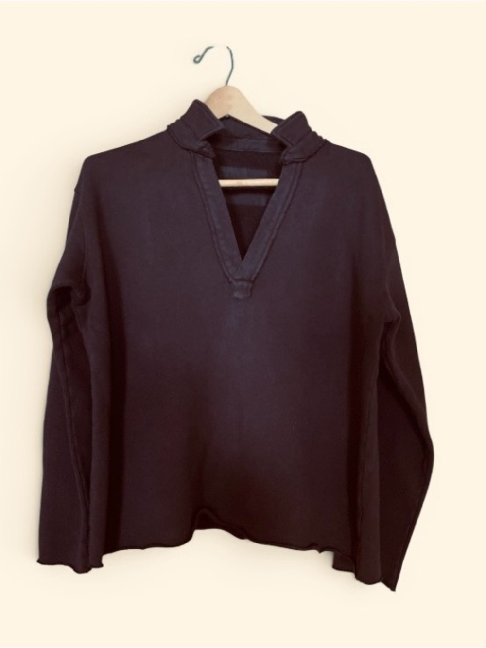 NWOT FRANK AND EILEEN PATRICK POPOVER HENLEY IN TRIPLE FLEECE COCO BROWN size L - Picture 6 of 7